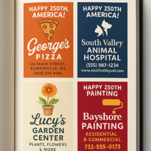 Quarter Page Advertisement – NJ250 Commemorative Book